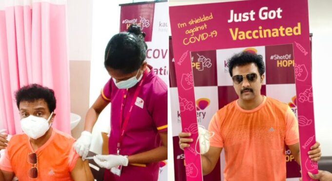 என்னுடையது கிடைத்தது: முதல் தடுப்பூசி போட்டுக் கொண்ட விஜய்யின் நண்பர் சஞ்சீவ்!